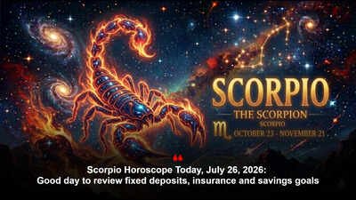 Scorpio Horoscope Today, July 26, 2026: Good day to review fixed deposits, insurance and savings goals