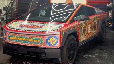 Tesla Cybertruck goes full desi with ‘Dekho, Magar Pyaar Se’ makeover in America |