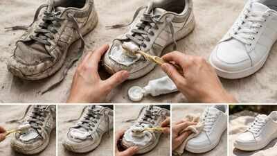 White sneakers looking dirty and grey: These 5 toothpaste tricks could help remove the marks in minutes |
