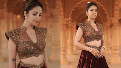 Avika Gor brings modern grandeur to festive couture in Sonali Jain ensemble |