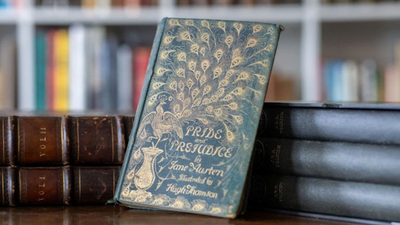 Jane Austen’s rare Peacock edition of Pride and Prejudice was found at a Bath car boot sale for 50p; it later sold for £570﻿ |